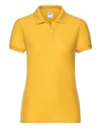 Футболка поло женская FOL Lady-Fit 65:35 Polo желтая