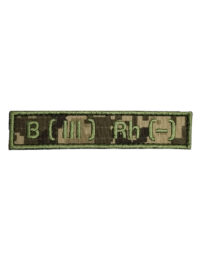 Шеврон на липучці група крові B(III) Rh(-) 12,5х2,5 см