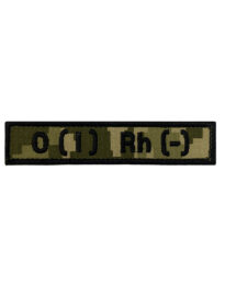 Шеврон на липучці група крові O(I) Rh(-) 12,5х2,5 см