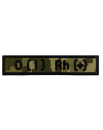 Шеврон на липучці група крові O(I) Rh(+) 12,5х2,5 см