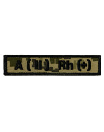 Шеврон на липучці група крові A(II) Rh(+) 12,5х2,5 см