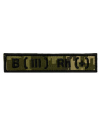 Шеврон на липучці група крові B (III) Rh(+) 12,5х2,5 см