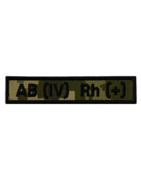 Шеврон на липучці група крові AB (IV) Rh (-) 12,5х2,5 см