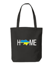 Еко сумка з саржі, розмір 38х40х7см чорна HOME