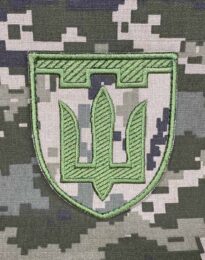Нашивка тризуб ТРО на липучці, 7,5х9 см
